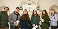 2017-02-16 Zwiedzanie miasta przez nowoprzybyych studentów midzynarodowej wymiany naukowej ERASMUS PLUS. Studenci w Pastwowej Wyszej Szkole Zawodowej im. Witelona w Legnicy zrealizuj póroczny zakres studiów. Fot_Z_Gol