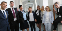 2017-03-24 Obrony dyplomów inynierskich absolwentów Wydziau Nauk Technicznych i Ekonomicznych PWSZ im. Witelona w Legnicy.