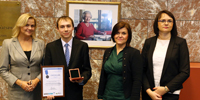 2013-11-29 Uroczysto wrczenia medali LCCI i PTE Medallion Of Excellence  pod honorowym Patronatem Ambasadora Brytyjskiego Robina Barnetta w Ambasadzie Brytyjskiej w Warszawie. Najwysze wyrónienie zdoby Tadeusz Tadla absolwent Pastwowej Wyszej Szkoy Zawodowej im. Witelona w Legnicy.