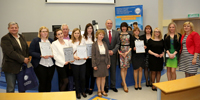 PWSZ Legnica,2012-11-15 Spotkanie seminaryjne z przedstawicielami rynku pracy i instytucji pomagajcych w kreowaniu postaw aktywnoci zawodowej. Realizacja zaoe projektu Bliej realiów rynkowych wzmocnienie wizi studentów z pracodawcami