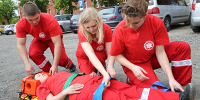 2014-05-07 Zajcia praktyczne z czynnoci ratowniczych studentów Wydziau Nauk o Zdrowiu i Kulturze Fiztcznej.